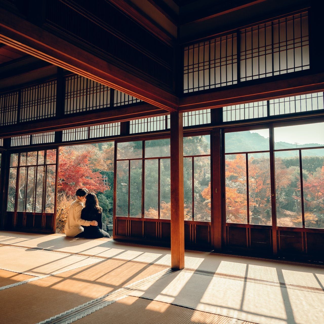 寺院の写真撮影